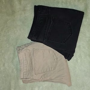 2 pairs No Boundries women's pants size 9
